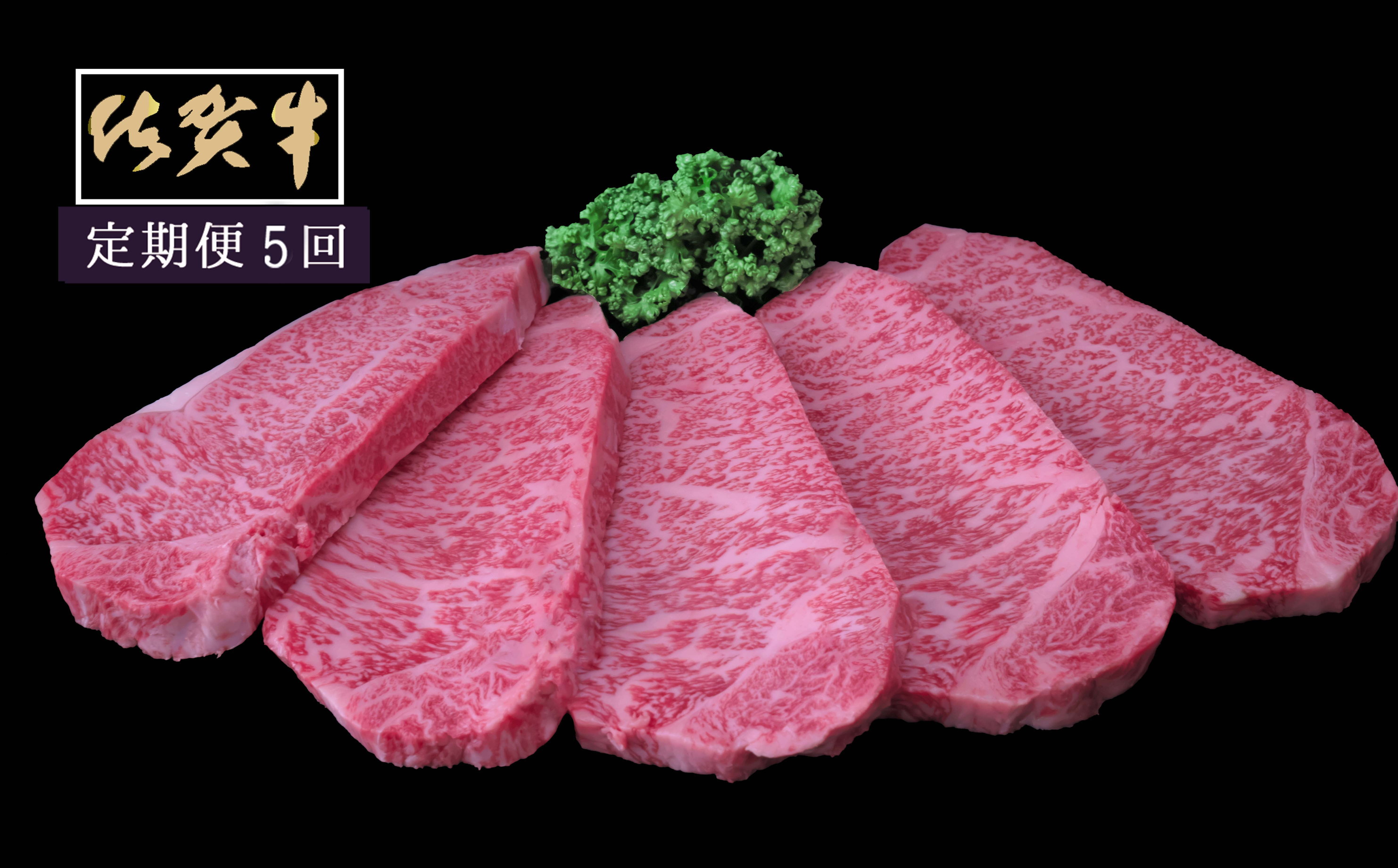 【5ヶ月定期便】佐賀牛サーロインステーキ200g×5枚 999-J1535