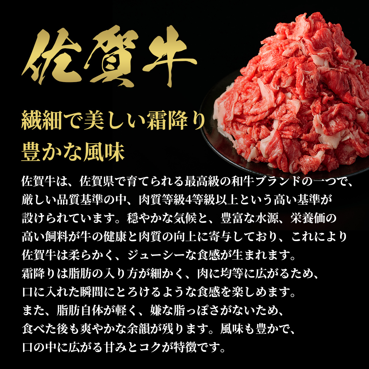 【和牛セレブ】佐賀和牛切り落とし　500g　198-J1406