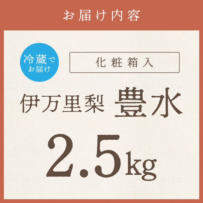 【 数量限定 】 伊万里 梨 豊水 2.5kg 化粧箱 199-B1083