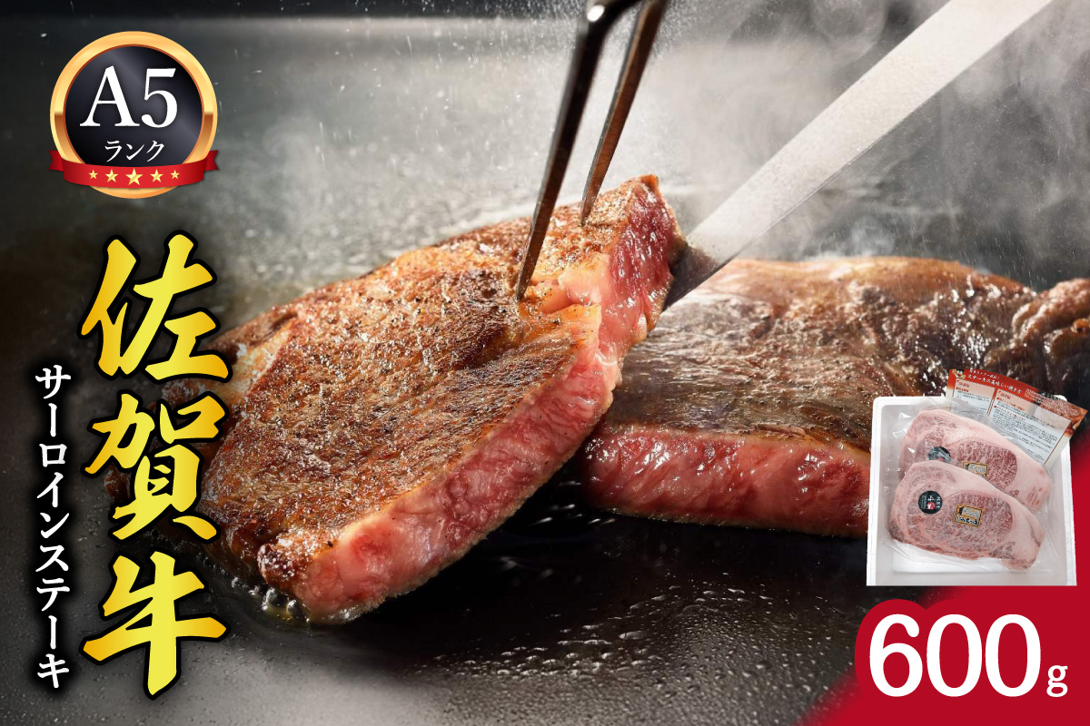 佐賀牛サーロインステーキ 600g（300gｘ2パック） 212-J1793