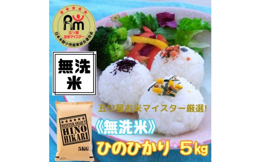 【無洗米】ヒノヒカリ５kg《マイスターセレクト》 B561