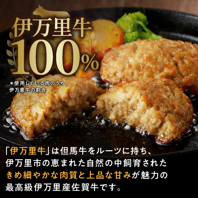 【伊万里牛100％使用】 伊万里牛 ハンバーグ 約70ｇ×14個 計約980ｇ 真空・個包装　J1117