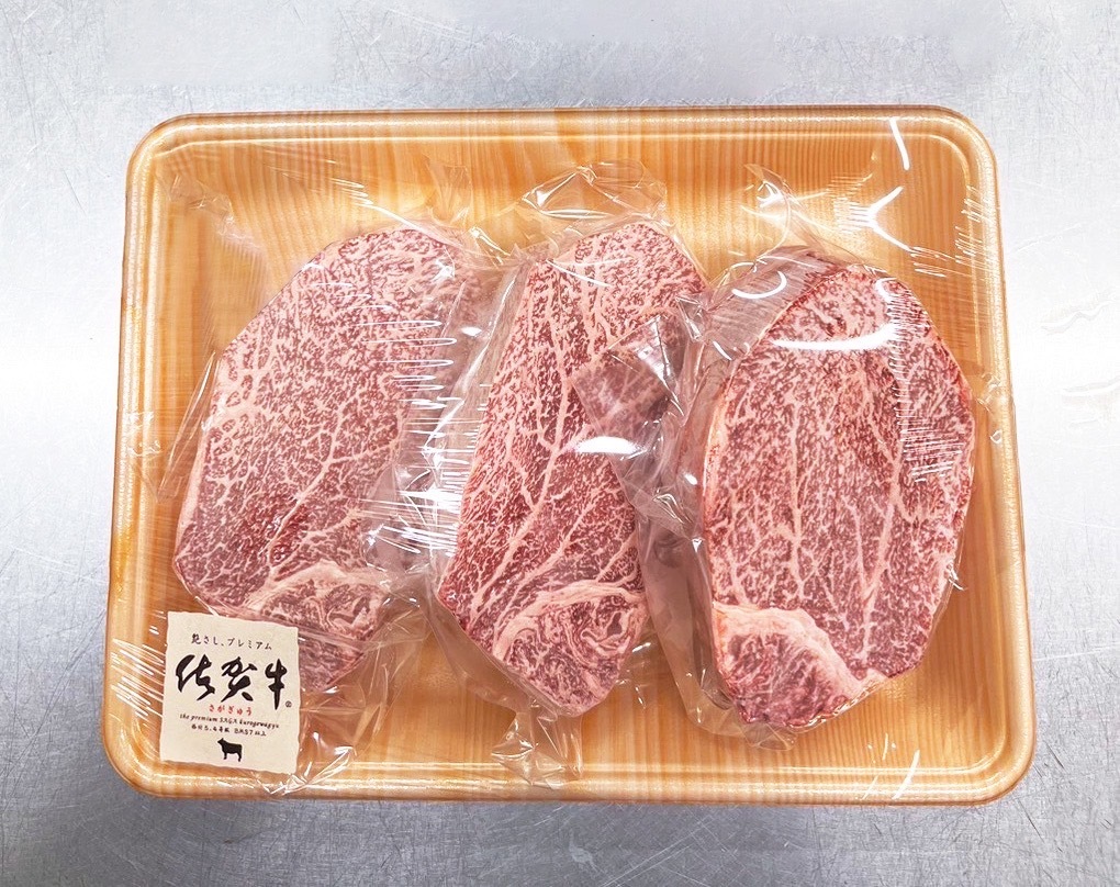 佐賀牛 シャトーブリアンステーキ400g（200g×2枚） ヒレステーキ600g（200g×3枚）合計１㎏ 全３回 定期便 999-J1434