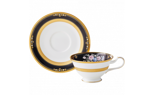 【ノリタケ】イブニングマジェスティ カップ＆ソーサー 058-H855