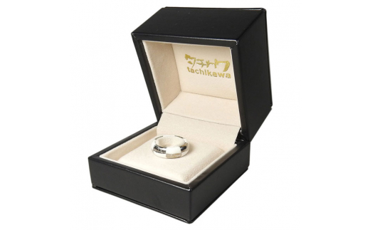 伊万里焼強化磁器指輪（白金彩貫入市松白色）【要選択】 029-H771