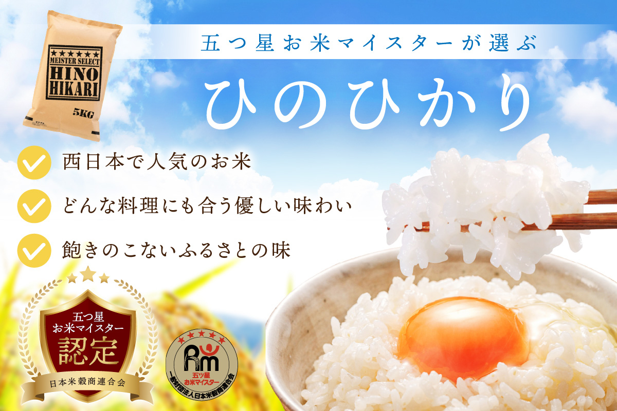 【10月下旬から順次発送】 令和6年産 【定期便】《無洗米》 ひのひかり ５kg×１２回　B695