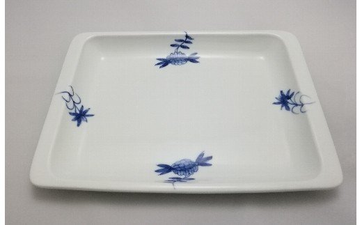 【伊万里焼】ブルーレースパン皿 H389