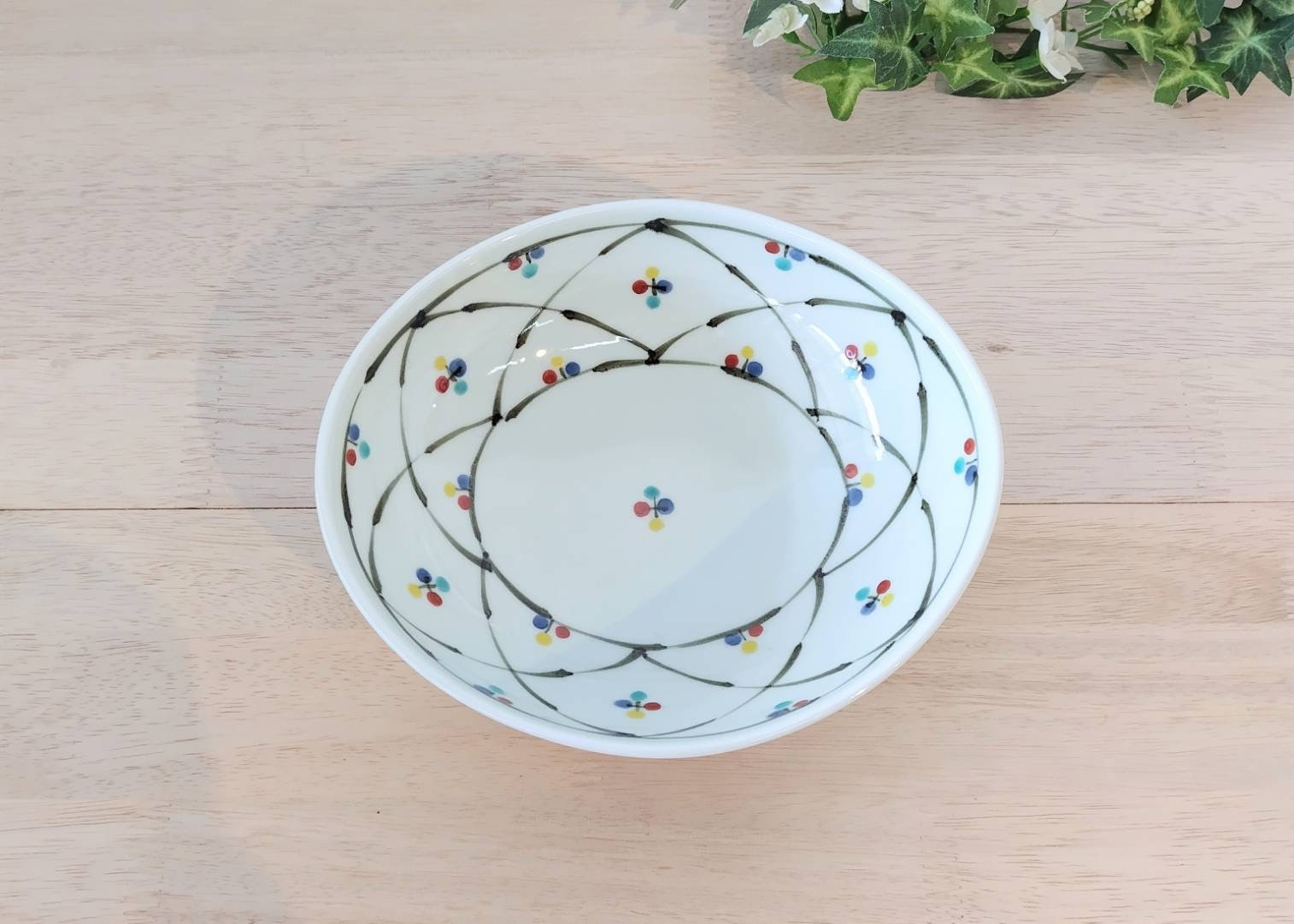 伊万里焼 花かご三方鉢 165-H1061