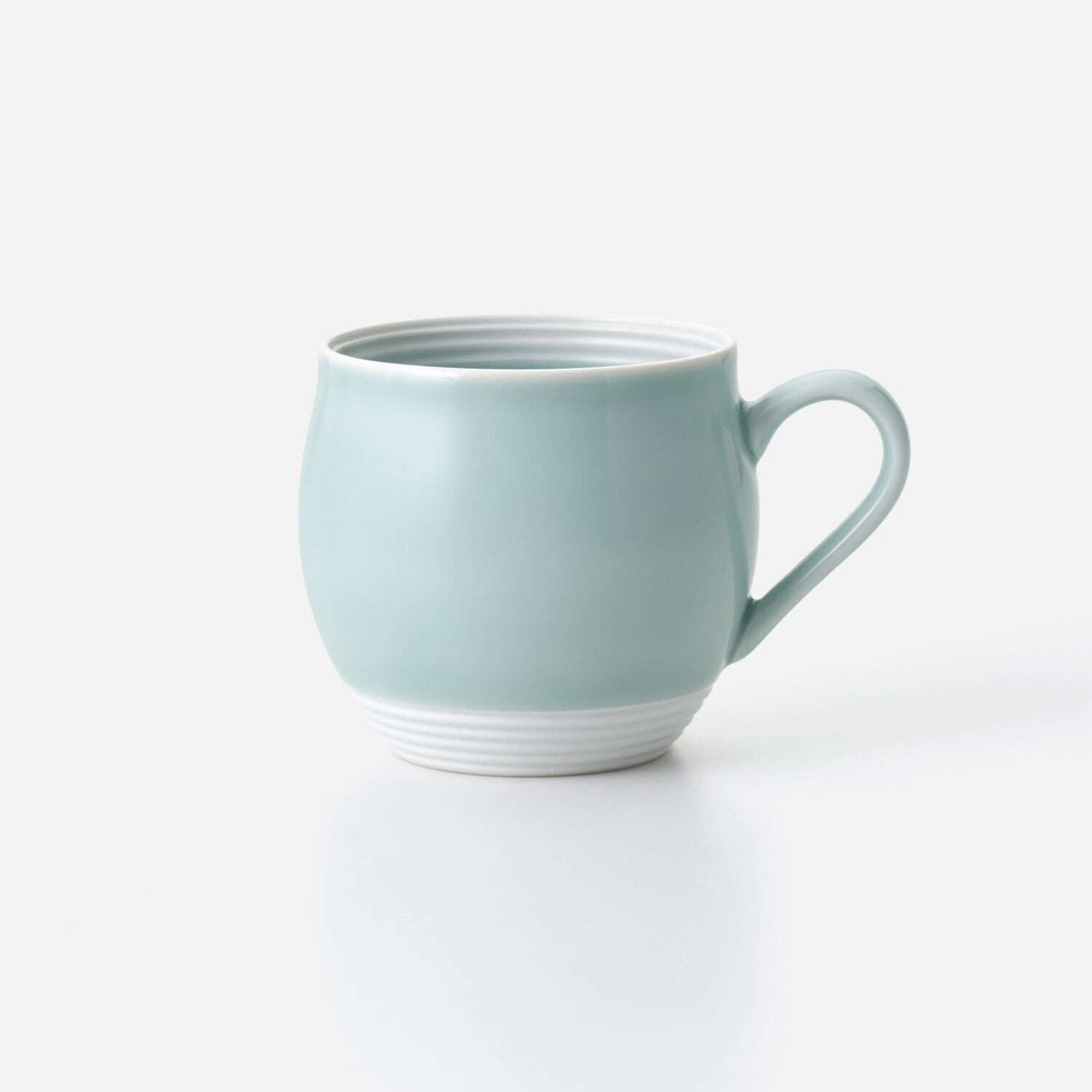 青磁白彩丸マグカップ 2個セット 027-H1168