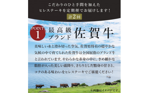 【全2回 定期便】佐賀牛 ヒレ ステーキ　総計1.44kg J410