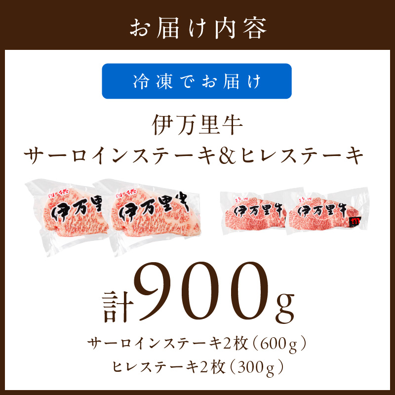 伊万里牛 サーロインステーキ 2枚 & ヒレステーキ 2枚 001-J495