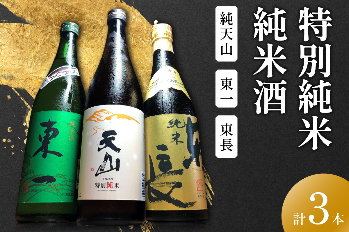 The SAGA認定酒 特別純米純天山 東一純米酒 純米東長 計3本 039-D314
