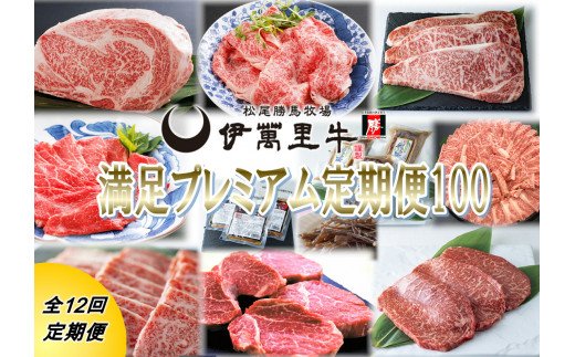 伊万里牛満足プレミアム100 定期便【12回コース】 ヒレ ステーキ 焼肉 しゃぶしゃぶ J524