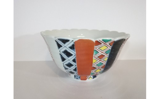 【伊万里焼】伊万里錦地紋菊割丼五個セット 035-H526