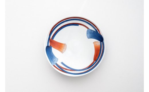 【伊万里焼】色鍋島組紐文5寸高台皿 023-H627