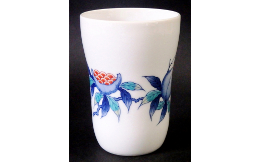 【伊万里焼】市川冬山窯「色鍋島フリーカップ5個セット」 037-H1236