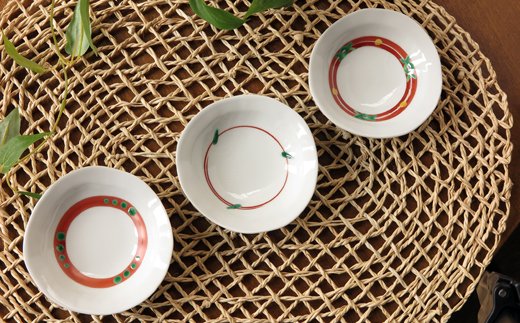 【伊万里焼】伊万里陶苑 絵替わり小皿3枚組 070-H961