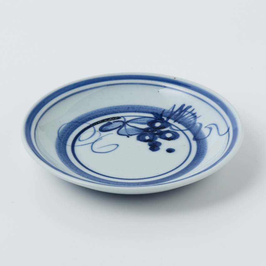 伊万里陶苑 ぶどう柄18cm皿（縁付） 070-H975