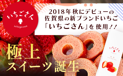 佐賀いちごさんバウム 5個入り 5箱 合計25個 バウムクーヘン バームクーヘン 焼菓子 スイーツ お菓子 佐賀 鹿島 九州 ご当地スイーツ B-815