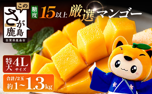 D-125 厳選！濃厚完熟マンゴー 4Lサイズ（糖度15度以上）【2024年5月中旬頃から6月初旬発送】