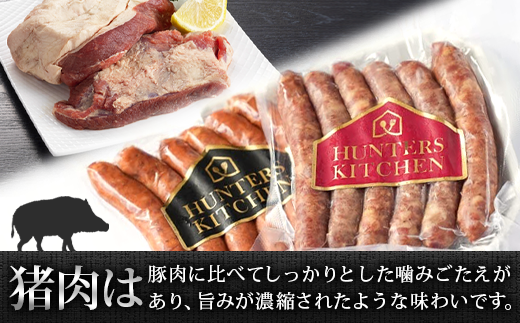 佐賀県鹿島市産の猪ソーセージ（約8cm×6本入）5袋 C-126 ピリ辛 ハーブ 2種類 ソーセージセット ジビエ イノシシ 猪肉