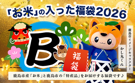 あなたのふるさとKashiMartが贈る「お米」の入った福袋B D-282 新年 年末 お正月 年始 佐賀 鹿島 九州 米 こめ コメ 精米 海苔 みかん レモン