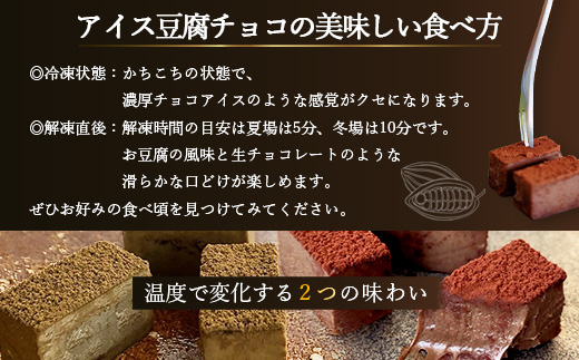 豆腐屋さんのアイス豆腐チョコ２種セット（ベーシック・ほうじ茶）B-332