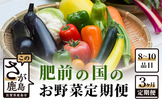 D-77  【３ヶ月お届け】【野菜ソムリエ選定】肥前の国のお野菜定期便
