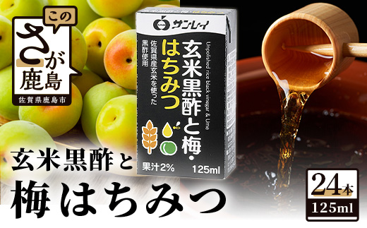 B-153 サンレイ『玄米黒酢と梅はちみつ』　125ml×24本