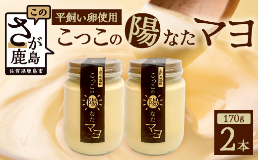 ＼濃厚卵のマヨネーズ／瓶詰め マヨネーズ 2本セット | 上田養鶏場のこっこの陽なたマヨ 170g | マヨネーズ マヨ 調味料 たまご 平飼い お料理 安心 安全 玉子 サラダ ディップ ポテトサラダ ドレッシング 送料無料　A-204