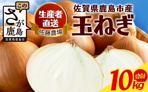 B-916 ＼生産者直送／佐藤農場が育てた鹿島市産玉ねぎ 10kg｜ 鹿島市産 玉ねぎ 佐藤農場 産地直送 新鮮 野菜 大容量