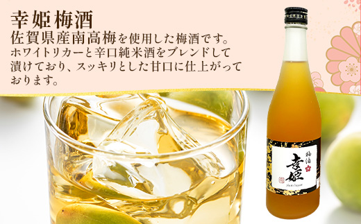 【梅酒セット】鹿島の梅酒2本セット 【光武 癒しの梅酒 720ml 1本】・【幸姫梅酒 500ml 1本】B-811
