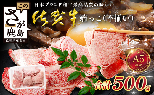 訳あり 佐賀牛 端っこ（不揃い） 切り落とし 切れ端 500g 牛肉 ブランド牛 B-905