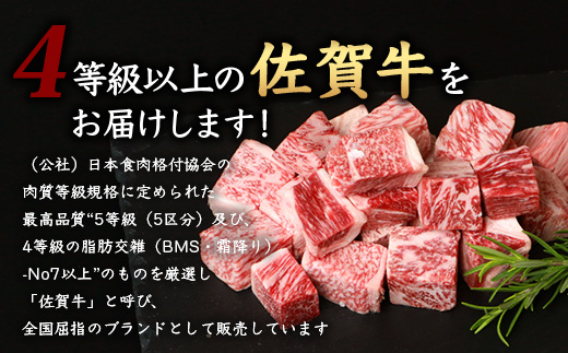 佐賀牛 赤身 角切り コロコロステーキ 500g サイコロステーキ 佐賀県産 もも モモブロック C-103