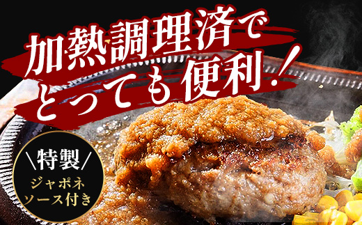【6回定期】佐賀牛ハンバーグ調理済　130g×4個(ジャポネソース付)　H-49