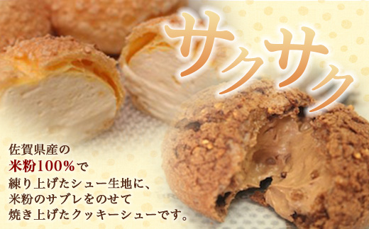 B-480　米粉のクッキーシューと米粉のチョコクッキーシュー10個詰め合わせ