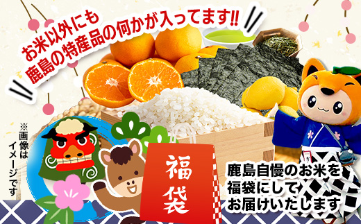 あなたのふるさとKashiMartが贈る「お米」の入った福袋B D-282 新年 年末 お正月 年始 佐賀 鹿島 九州 米 こめ コメ 精米 海苔 みかん レモン