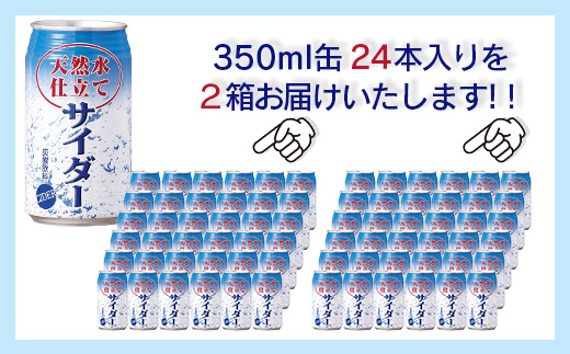 B-660 天然水仕立てサイダー 【350ml缶×24本入】×2ケース【飲み切りサイズ】サイダー 箱買い