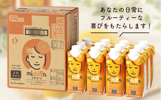 果汁ミックスジュース　ミチルン　330ml×12本　B-763