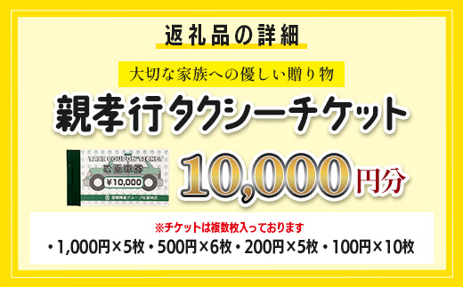  親孝行 タクシーチケット10,000円分  再耕庵タクシー |ふるさと納税 [有効期限2年間]タクシー券 利用券 観光タクシー 親孝行 通院 買い物 移動 支援 佐賀県 鹿島市 送料無料E－182