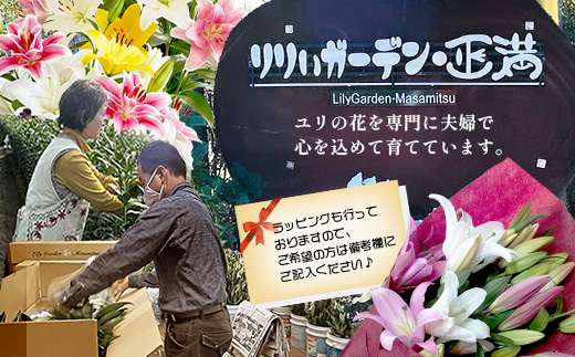 【生産者直送】【幸せと笑顔を届けるオリエンタルリリィ（約5本）】ユリ 百合 花 切り花 フラワー 艶やか 美しい 華やか 可憐 鮮やか 長持ち 強い 有機肥料 自然 人気 ラッピング プレゼント 贈り物 贈答 佐賀県 鹿島市 送料無料 B-313