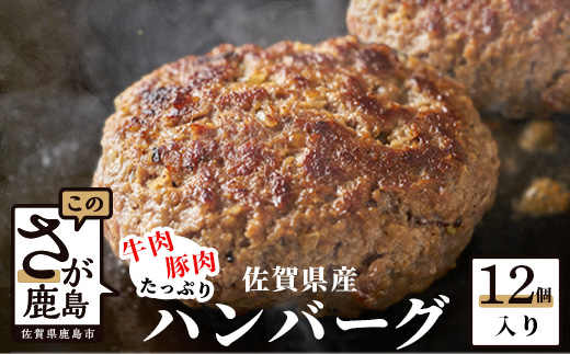 B-238  佐賀県産牛肉・豚肉たっぷりハンバーグ　１２個入り