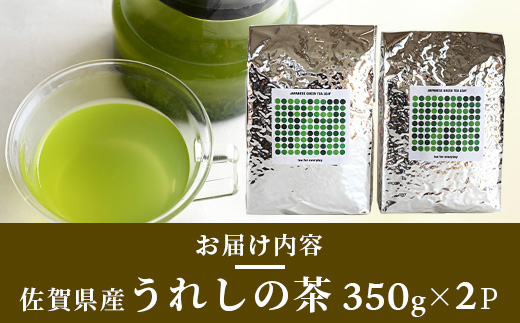 【徳用】佐賀県産 うれしの茶 350g×2袋（合計700g） リーフ 茶葉 B-799