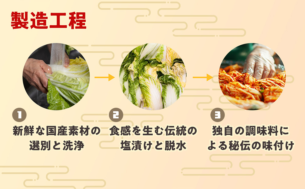 熟成秘伝のてづくり白菜キムチ(100g×10パック)【手作り 国産 熟成キムチ 人気 旨辛 発酵食品 ご飯のお供 ピリ辛 九州産 ご当地 おつまみ 熟成タレ】(H104249)