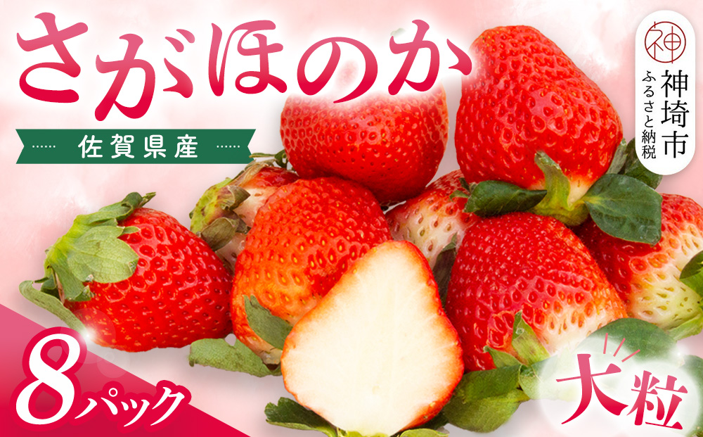 佐賀県産『さがほのか』8Pセット【いちご 苺 イチゴ 大粒 果物 フルーツ デザート ふるさと納税】(H108104)