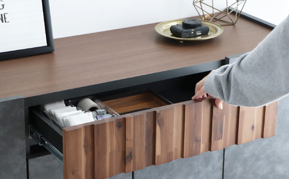 【東馬家具】クリート SB 120 CL【美しさ モダン 空間作り ワンランク上 贅沢 アカシア材 コンクリート調 完成品 脚のみ取付】(H060620)