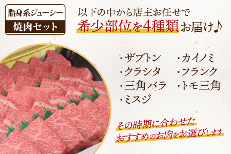 佐賀牛 希少部位 焼肉4点盛り合わせ【脂身系ジューシー】 800g （200gx4種） A5 A4【期間限定 希少 国産和牛 牛肉 肉 牛 焼肉】(H085144)