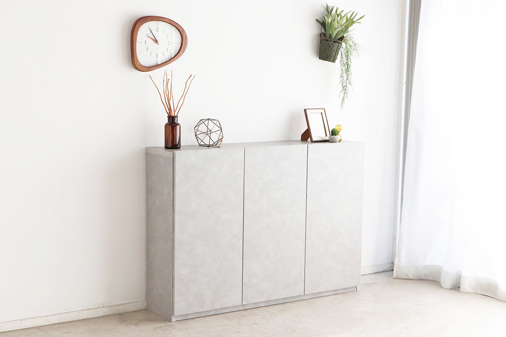 【東馬家具】モルタ キャビネット 120 CR【キッチン リビング キャビネット 収納 国産 シンプル ふるさと納税】(H060692)