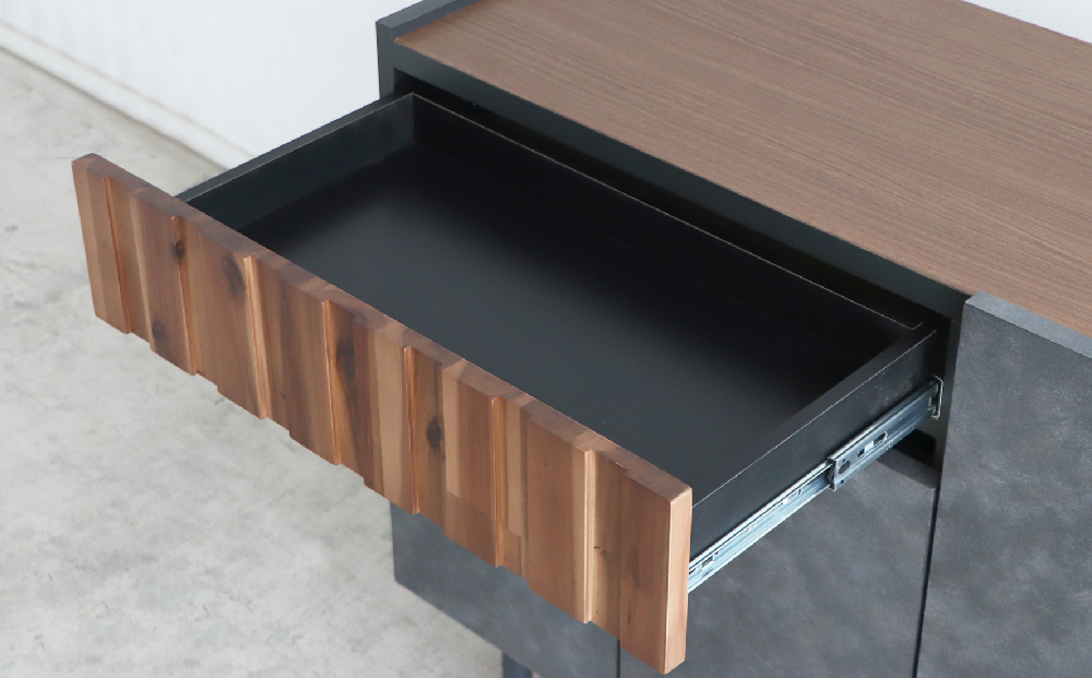 【東馬家具】クリート SB 90 CL【美しさ モダン 空間作り ワンランク上 贅沢 アカシア材 コンクリート調 完成品 脚のみ取付】(H060619)