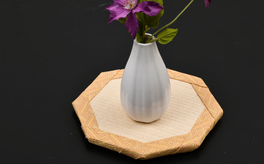 風水 八角形ミニ畳 【八角形 風水 健康運 金運 開運 邪気払い 和紙表 撥水加工 変色しづらい 手作り 卓上 おしゃれ マウスパッド 小物】(H075112)